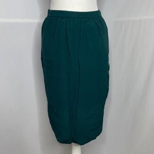 Madewell green midi skirt